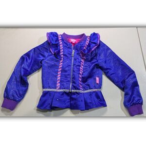 Nickelodeon Jojo Siwa Jojo’s Closet Peplum Bomber Jacket Blue Coat SZ M 7/8